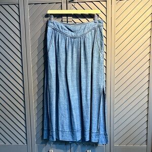 EUC Wilfred Gabrielle chambray midi skirt
